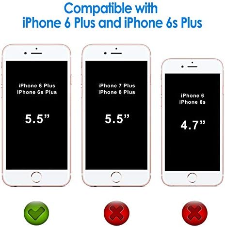 מארז Jetech תואם לאייפון 6 פלוס ו- iPhone 6S פלוס כיסוי פגוש ספיחת זעזועים בגודל 5.5 אינץ '.