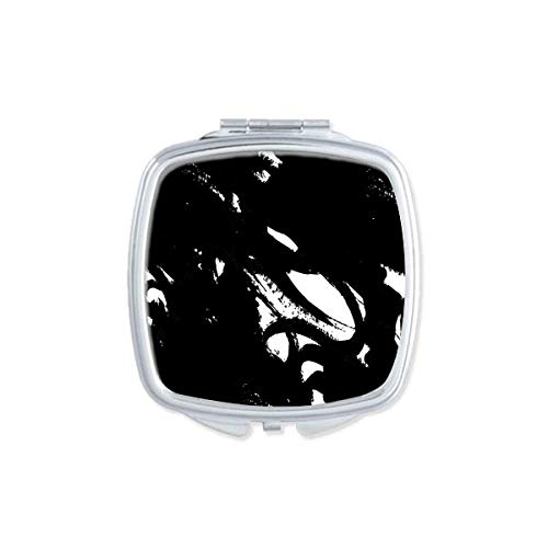 מכחול סדיר מרקם מראה נייד קומפקטי כיס איפור דו צדדי זכוכית