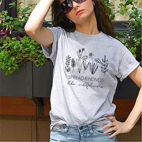 נשים חסד גרפי חולצה חיובי אומר השראה חולצת טי צמח מאהב טי חולצה מזדמן מורה טי למעלה