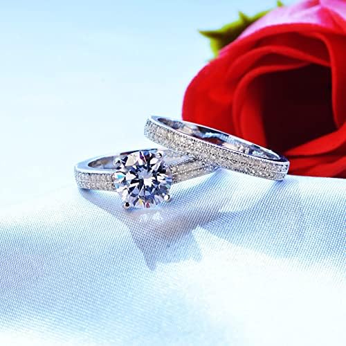 2023 יהלומי טבעת סט לנשים אירוסין טבעת תכשיטי מתנות קרואסון טבעות