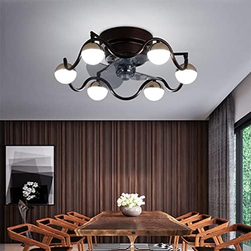 MGJXTWG נורדי מינימליסטי יצירתי אורות מאוורר תקרה בלתי נראים חדר אוכל חדר אוכל מאוורר מאוורר תקרת בית מאוורר סלון