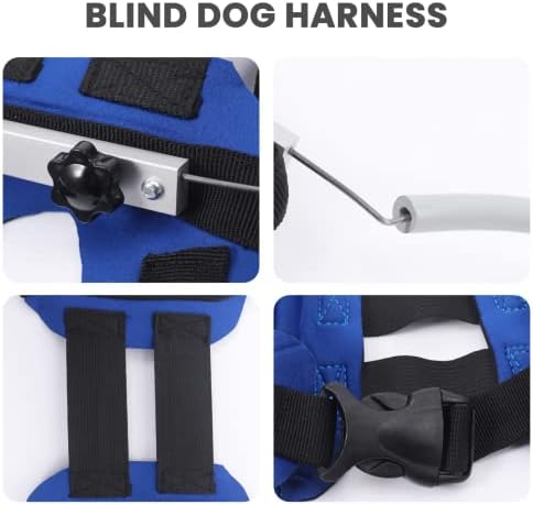 מכשיר מנחה של רתמת כלבים עיוורת של Spacesea, הילה בטוחה לחיות מחמד מונעת התנגשות ובנה ביטחון אביזרי כלבים