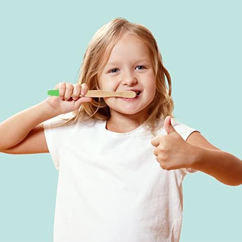 24 יחידות ילדים במבוק מברשות שיניים רך זיפים משלוח עץ מברשת שיניים בתפזורת צבעוני עץ ידיות ילדים של מברשת