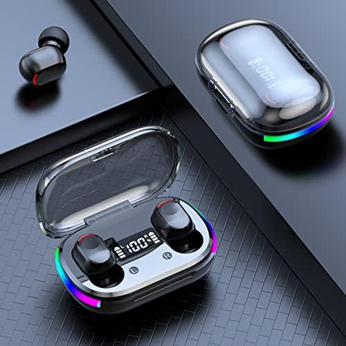 Tifzhadiao אוזניות אלחוטיות Bluetooth 5.3 באוזניות קלות באוזן אוזניות סאונד פרימיום מיקרופון מובנות עם מארז טעינה,