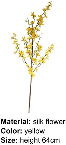 פרזו פו משי פרחוני פרחים מלאכותיים מעודן כמו בחיים סימולציה חורף יסמין קישוט לבית משרד קישוט צהוב