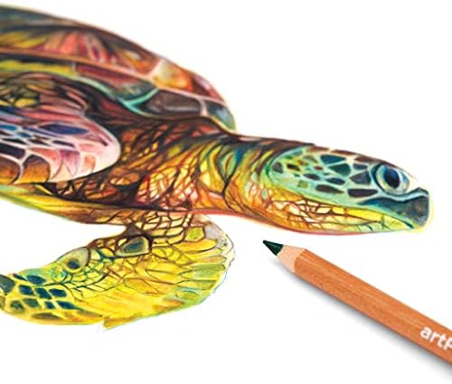 ארטפופ! פרימיום פלוס עפרונות צבעי מים, 48 צבעים תוססים, איכות אמנים מקצועית, צבעים מסיסים במים לציור,