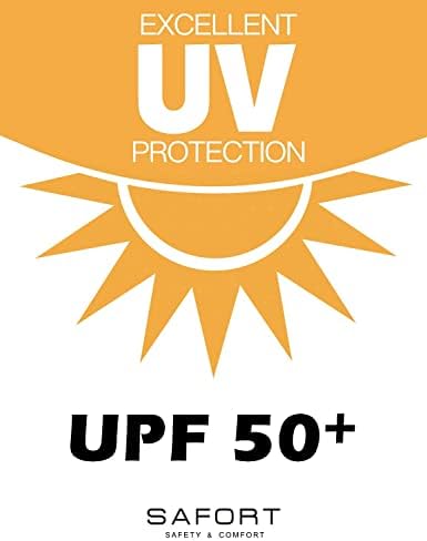 Safort's UPF של גברים 50+ קפוצ'ון הגנה מפני שמש עם חולצת טריקו שרוול ארוך לכיס לריצה, דיג, טיולים