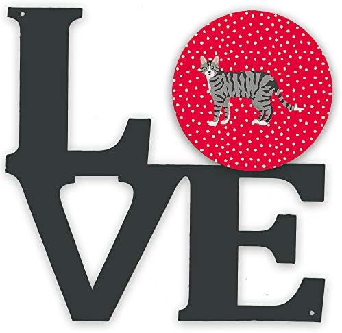 אוצרות קרוליין 5601 וולוו דרקון לי 1 חתול אהבה מתכת קיר יצירות אמנות אהבה, אדום,