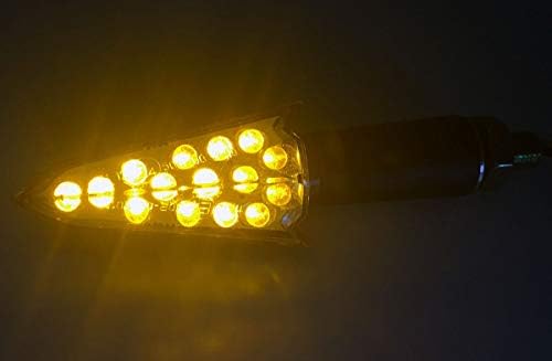 מוטורוגו שחור חץ ארוך גזע הפעל אותות הוביל אורות מהבהב אינדיקטורים תואם עבור 2012 קוואסאקי נינג ' ה זקס6
