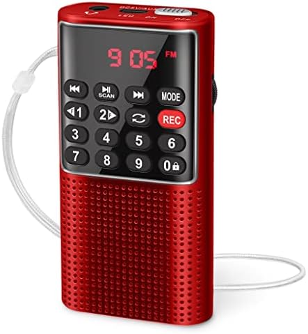 Gkmjki mini כיס נייד FM רדיו כף יד mp3 Walkman Radios מקליט סוללה נטענת