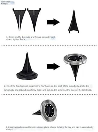 （8 חבילה） אורות קרקע סולאריים, 8 אורות דיסק מונעים סולאריים חיצוניים אור גן אטום מים ， נוף ， תאורה לסיפון חצר