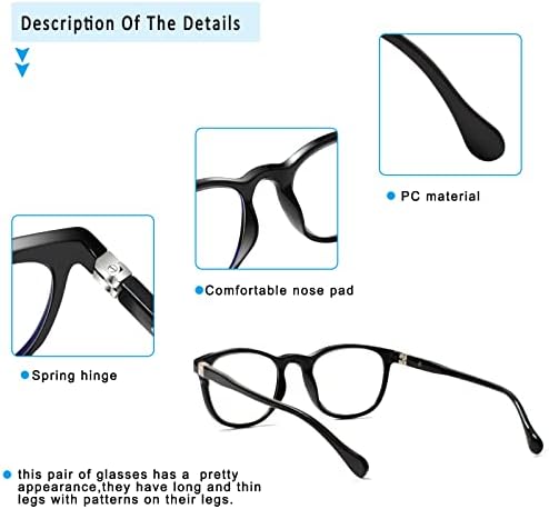 3 מארז מתקדם מולטיפוקוס קריאת משקפיים גברים ונשים מחשב קוראי כחול אור חסימת אנטי לחץ בעיניים