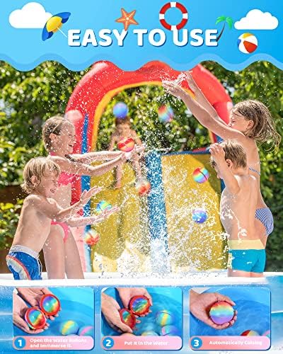 בלוני מים לשימוש חוזר של Soppycid, צעצועי מי קיץ לבריכה, כדורי מים מאטמים עצמי מגנטיים לילדים מבוגרים,