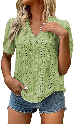 בסיסי חולצות קצר שרוול חולצות לנשים או צוואר שיפוע רופף מתאים קיץ טרנדי מזדמן קל משקל
