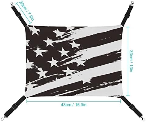 דגל אמריקאי אמריקאי ערסל לחיות מחמד בשחור לבן מיטה תלויה מתכווננת נוחה לבעלי חיים קטנים כלבים