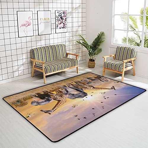 זוחל שטיח מקורה משחק מחצלת חיות ספארי אפריקאיות לסלון חדר שינה חינוכי חינוך משתלת שטיח שטיח 60x39