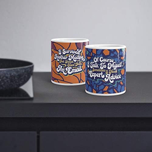 ספלי קפה עם אמרות מצחיקות מאת פוניקורנס-ספלי קפה קרמיים חדשניים-אמרות מרובות לבחירה-נהדר למשרד או לבית - מתנת