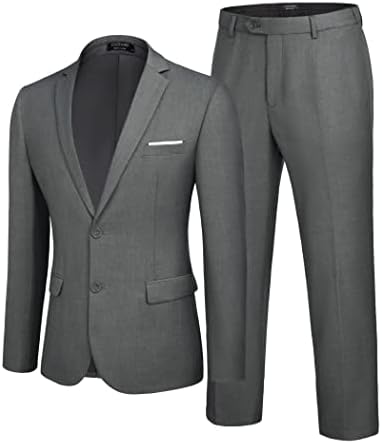 קופנדי גברים של 2 חתיכה חליפות סט רזה בכושר 2 כפתור שמלת חליפות טוקסידו מעיל חתונה בלייזר מכנסיים עבור עסקים