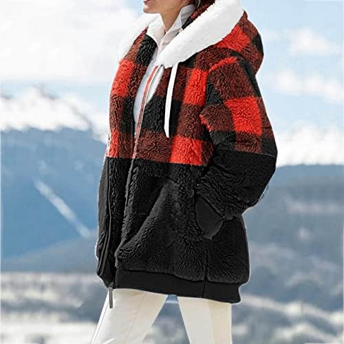 מעילים מזדמנים לנשים סוודר סוודרס חולץ כיסים חמים מעיל מעיל קטיפה של ז'קט שרוול ארוך עם רוכסן