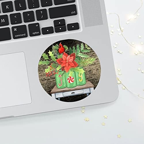 שמחה חג המולד Poinsettia מדבקת פרחים חג המולד קרדינלים מכוניות מדבקות מחשב נייד מדבקת חלון מכונית