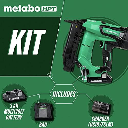 Metabo hpt nt1850demr 18v ​​ליתיום-יון ללא מברשות 18 ערכת בראד מסמר אלחוטי