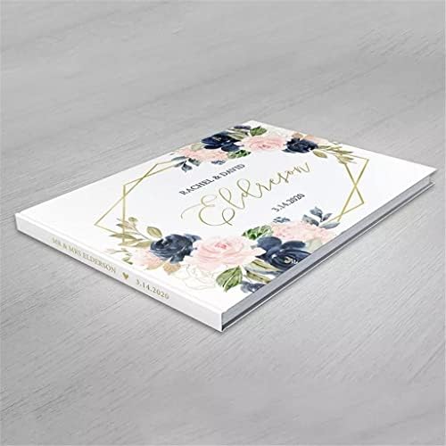 MHYFC ספר אורחים לחתונה בהתאמה אישית ספר אלטרנטיבי לחתונה גיאומטרית ספר אורחים פרחוני אלבום חתונה שלט חתונה