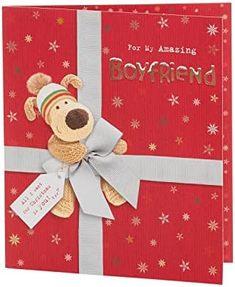 כרטיס חג המולד של חבר Boofle עם מעטפה - עיצוב מקסים עם Boofle והווה