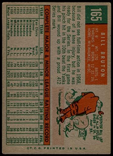 1959 Topps 165 Billy Bruton Milwaukee Braves VG Braves