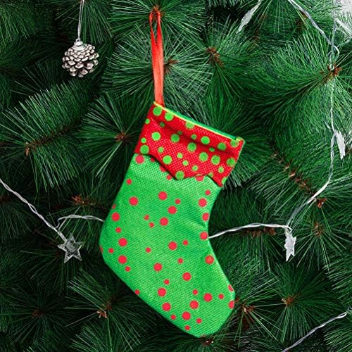 ABAODAM 2 זוגות גרבי מתנה לגרבי חג המולד גרביים מנוקדות עיצוב מחזיק ממתקים נהג לחגוג את חג המולד