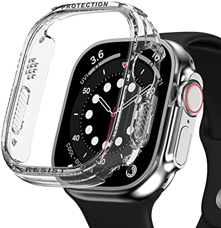 כיסוי מארז עניף לסדרת Apple Watch 8 7 49 ממ 45 ממ/41 ממ 44 ממ/40 ממ 44 45 ממ מסגרת ברורה מסגרת IWatch