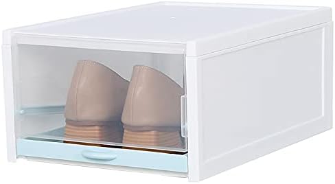 Anncus 3pcs / הגדרת קופסאות אחסון נעל מפלסטיק מיכל מיכל שקוף נעליים ברורות לתיבות ערימה קופסאות ארון מארגן