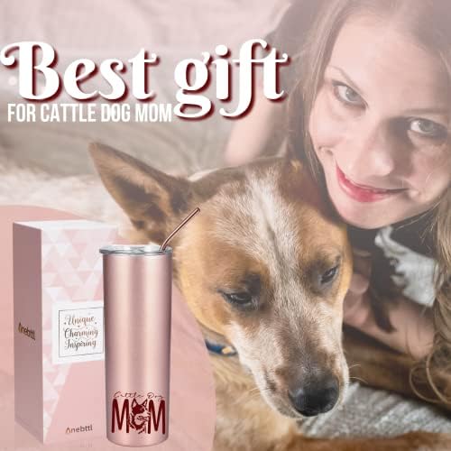 אוסטרלי בקר כלב מתנות לנשים, ייחודי עיצוב בקר כלב אמא 20 עוז סקיני כוס, חידוש אוסטרלי בקר מתנות לאוהבי כלבים,