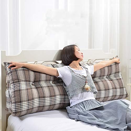 כרית טריז משולשת גדולה, טאטאמי קורא כרית טריז כרית משענת גב כרית תמיכה בגב רך לכרית מיטת ספה כיסוי