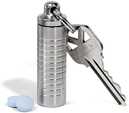 מחזיקי גלולות סיאלו-קופסת גלולות מחזיק מפתחות נירוסטה בתא יחיד דק-מארז גלולות לטיפול חירום או תרופות יומיות-תוצרת