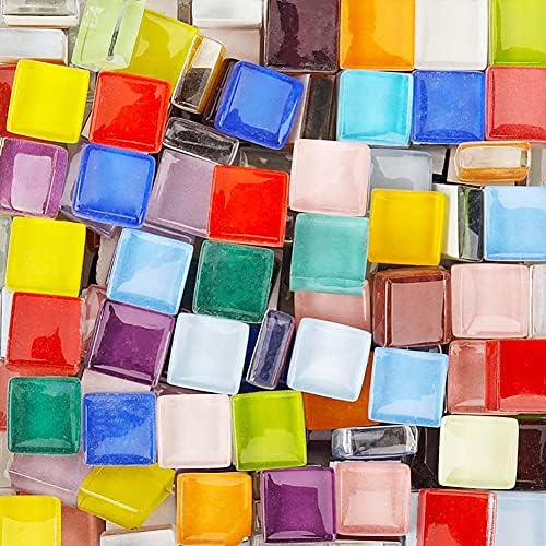 500 חתיכות מעורב צבע פסיפס אריחי מוכתם קריסטל זכוכית פסיפס חתיכות אספקת עבור בעבודת יד מלאכת