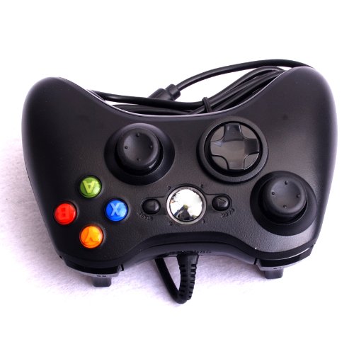 WANTMALL BLACK WIRIND WIRED CONTRECER PAD GAME CORTER עבור XBOX 360 PC