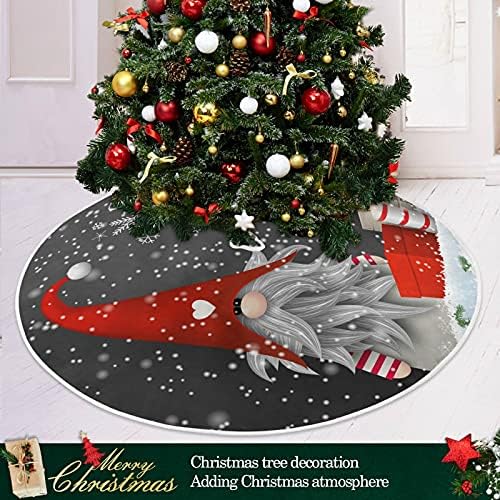 Oarencol חג המולד גנום נרות פתית שלג חצאית עץ חג המולד 36 אינץ 'חג המולד של מסיבת חג קישוטים