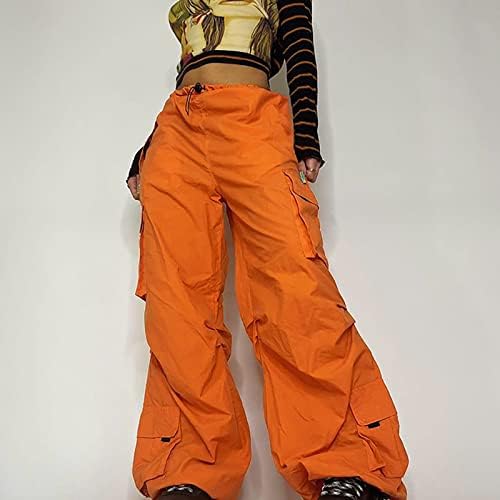 מכנסי מטען של Keusn Capri לנשים Y2K כיסים מרובים מכנסי מטען מותניים גבוהים מכנסיים מותניים נמוכים