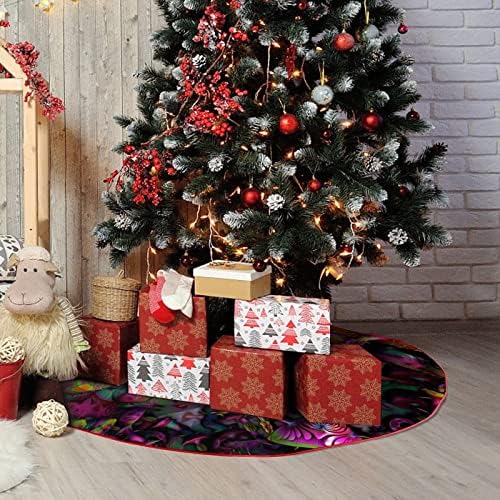 חצאית עץ חג המולד של פטריות טריפי מחצלת עץ רכה לקישוטים למסיבות חג 36 x36