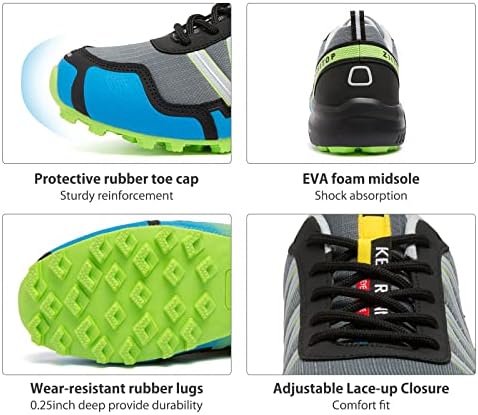 נעלי ריצה של שביל גברים נעלי טיול אטומות למים מרופדות נעלי ספורט חיצוניות בכל שטח טרקים מסלול מחוספס