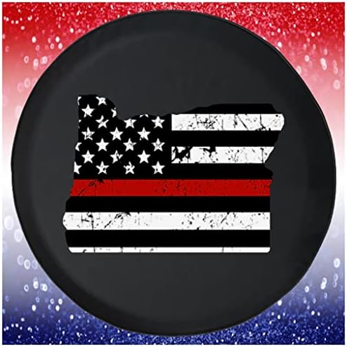 צמיג מכוניות מכסה מחלקת אורגונפייר דגל אמריקה דגל שחור 30 עד 31 אינץ '