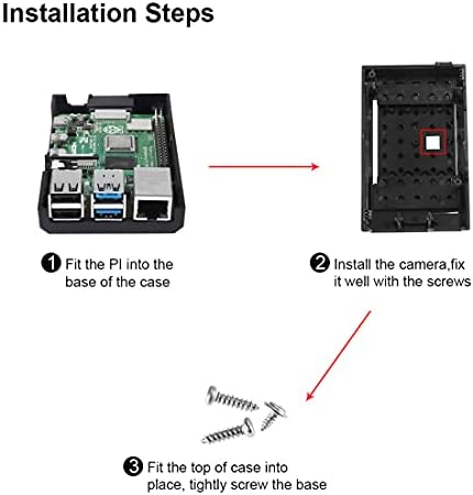 Dorhea עבור Raspberry Pi 4 Case Thinking התקנת מצלמה עם קירור חימום מחזיק מחזיק RPI מעטפת עבור