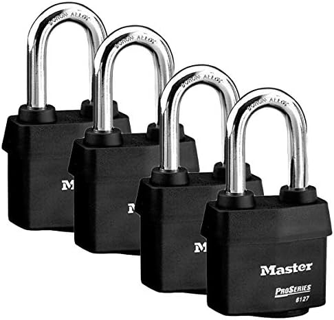 Master Lock - ארבעה מנעולים של סדרת אבטחה גבוהה 6127NKALH -4 W/Technology Technology Technology