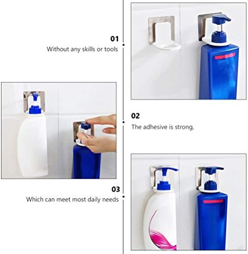 סוגר מדף מארגן מקלחת DOITOOL 10 יחידות מקלחת בקבוק מקלחת מתלה וו סוגר קיר קיר רכוב מחזיק מדף מקלחת אגרוף חינם