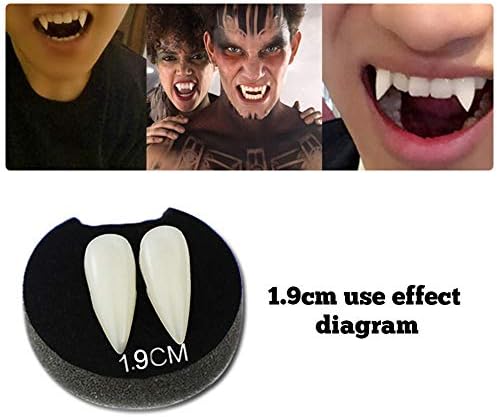 ZTGD 2 PCS ערפדים שיניים שיניים ליל כל הקדושים שיניים זאב שיניים מזויפות מזויפות שיניים ערפדים ניבים
