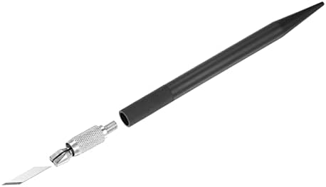 סט סכין מלאכת אמנות של UXCell, סכין גילוף של 1 יח 'עם 12 יחידות כלים רזרבי להב פלדה לריכוזי סטנסיל