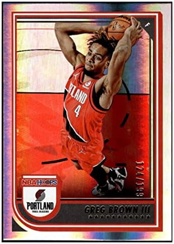 גרג בראון III 2022-23 Panini Hoops Foil Foil /199214 ננומטר+ -MT+ NBA Baskball Blazers