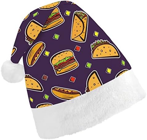 המבורגר וטאקו חג המולד כובעי בתפזורת מבוגרים כובעי חג המולד כובע לחגים חג המולד ספקי צד