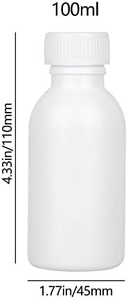 Homesogood 5 יחידות 100 מל חיית מחמד פלסטיק בקבוקי חותם צלול ריק מיכל נוזלי מגיב אריזת בקבוק חבית צנצנות אחסון