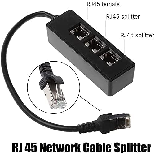 RJ45 כבל מפצל Ethernet, Sartyee RJ45 y מתאם מפצל 1 עד 3 כבל מתאם מתג אתרנט לחתול 5/CAT 6 LAN Ethernet